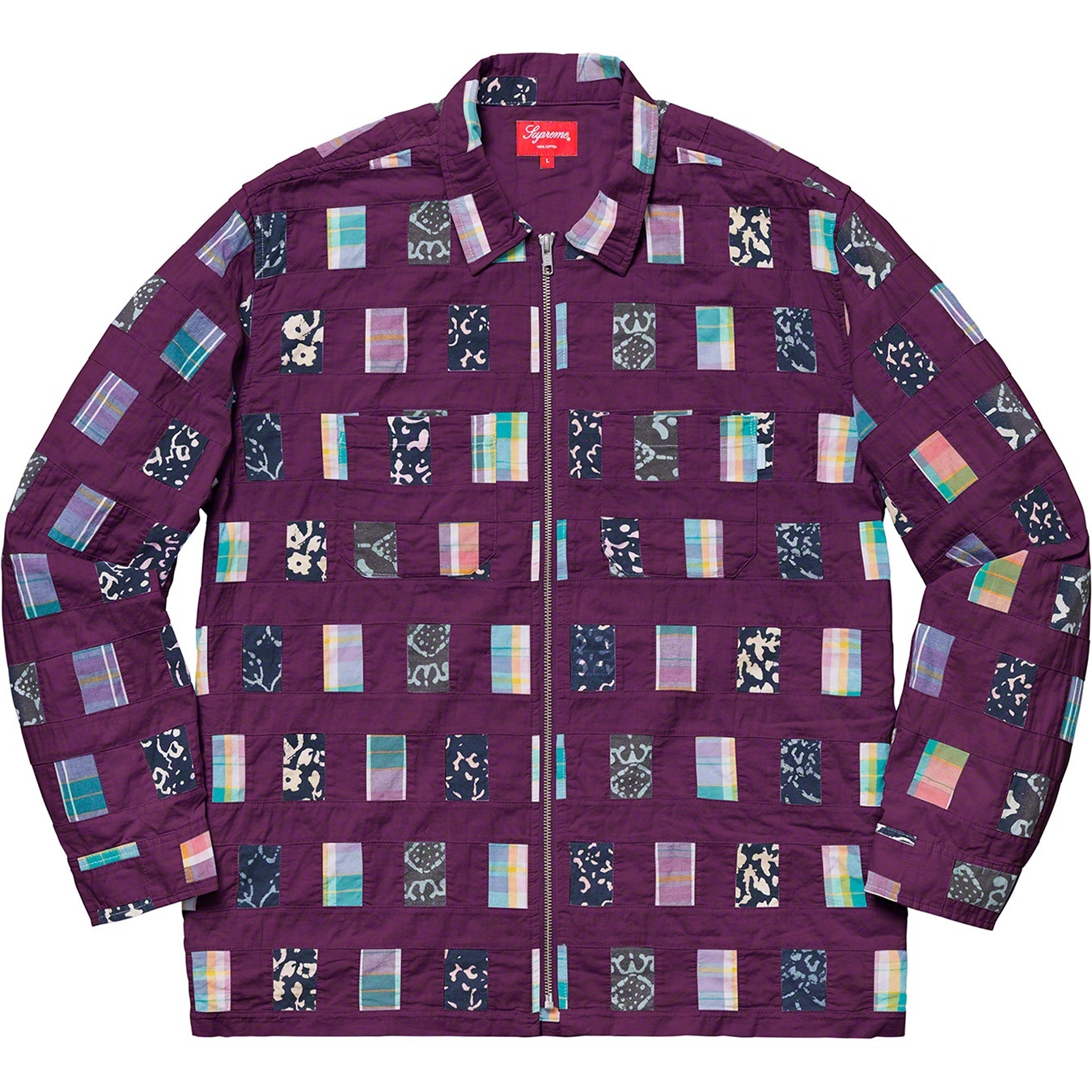 Patchwork Zip Up Shirt view 5